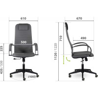 Кресло UTFC СН-601 Соло пластик SoloBL Ср S-0401/TW-01/Е11-к черное СН601СолоPL07