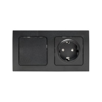 2-местная рамка EKF Стокгольм черная PROxima EXM-G-303-30