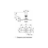 Замок электромеханический накладной миниатюрный универсальный PROMIX SM102.10 черный 00-00036619