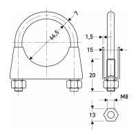 Хомут стремянка MasterProf M8, D66,5 ИС.140841