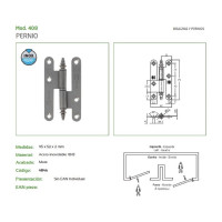 Нержавеющая петля Amig сталь IZ-Правая 408-9,5 IN (IZ)