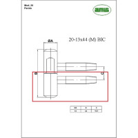 Ввертная петля Amig покрытие бихром, мама 20-13x44 (Н) BIC