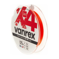 Плетеная леска LUCKY JOHN Vanrex х4 BRAID Fluo Orange 125/012 LJ4113-012
