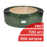 Лента Кордленд ПЭТ, 19x1х0,9км (720 кгс) зеленый М PET-00076