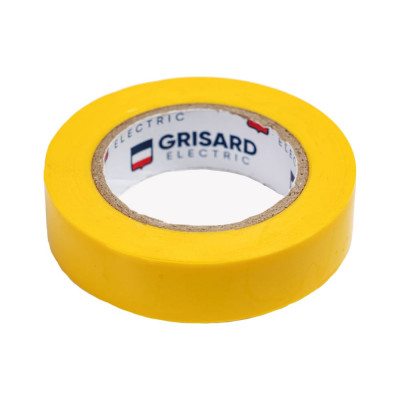 Универсальная изолента Grisard Electric 0,15x15 мм, желтая, 10 м, 10 шт. GRE-013-0024