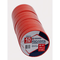 Универсальная изолента Grisard Electric 0,15x15 мм, красная, 10 м. 10 шт. GRE-013-002 GRE-013-0021