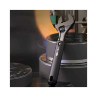 Разводной ключ DELI Home Series Black HT1508 200 мм, Soft Touch рукоять, лазерная гравировка шкалы, эксклюзивный дизайн, подарочная упаковка 104610