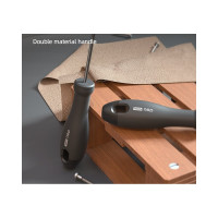 Шлицевая отвёртка DELI "Home Series Black" SL3x75мм HT1103 Cr-V, эксклюзивный дизайн, софттач, магнит 104602
