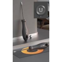 Шлицевая отвёртка DELI "Home Series Black" SL3x75мм HT1103 Cr-V, эксклюзивный дизайн, софттач, магнит 104602
