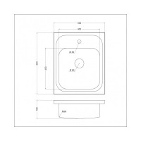 Накладная мойка EMAR T5060L