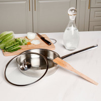 Сковорода Катюша София, нержавеющая сталь, 28 см, стеклянная крышка 29910-280-0