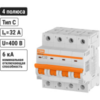 Автоматический выключатель TDM ELECTRIC ВА47-125 3Р 25А 15кА х-ка D SQ0223-0128