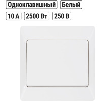 Выключатель TDM ELECTRIC Ильмень 1 кл. 10А белый SQ1823-0001