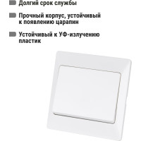 Выключатель TDM ELECTRIC Ильмень 1 кл. 10А белый SQ1823-0001