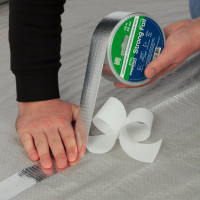 Армированная алюминиевая клейкая лента Megaflex strong foil 50 мм, 40 м MEGST.50.40