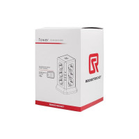 Удлинитель ROCKETSOCKET Tower Extended 12 Euro 16A, 4 USB 3A+C с блоком 5В/3.4А, кабель 2,0 м  цвет белый GNS5004