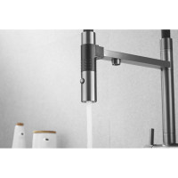 Смеситель для кухни ROSE с подключением к фильтру питьевой воды, оружейная сталь R958T