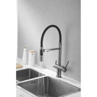 Смеситель для кухни ROSE с подключением к фильтру питьевой воды, оружейная сталь R958T