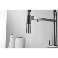 Смеситель для кухни ROSE с подключением к фильтру питьевой воды, оружейная сталь R958T