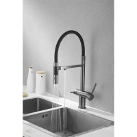 Смеситель для кухни ROSE с подключением к фильтру питьевой воды, оружейная сталь R958T