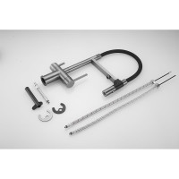 Смеситель для кухни ROSE с подключением к фильтру питьевой воды, оружейная сталь R958T