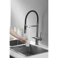 Смеситель для кухни ROSE с подключением к фильтру питьевой воды, оружейная сталь R958T