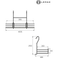 Полка овальная lemax, хром LE 560