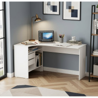 Письменный стол СОКОЛ левый белый СПм-25 00-00010611