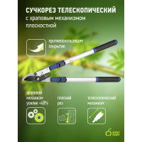 Телескопический сучкорез GREEN APPLE GTBL12-007 с храповым механизмом, плоскостной Б0003062