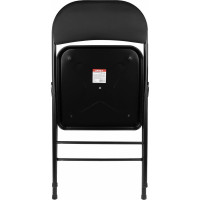 Складной стул для дома и офиса BRABIX Golf Plus CF-003 Комфорт черный каркас, кожзам черный, 531566