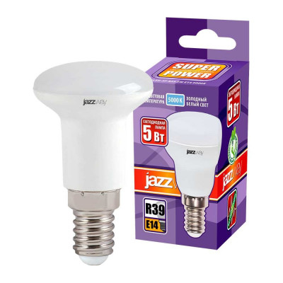 Светодиодная лампа Jazzway PLED-SP 5Вт R39 5000К холодный белый E14 400лм 230В/50Гц 1033598