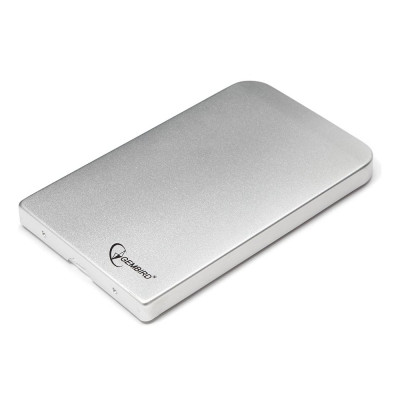 Внешний корпус Gembird USB 2.0 для 2.5" HDD/SSD, порт mini USB, SATA III, металл, серебристый, коробка, EE2-U2S-41-S