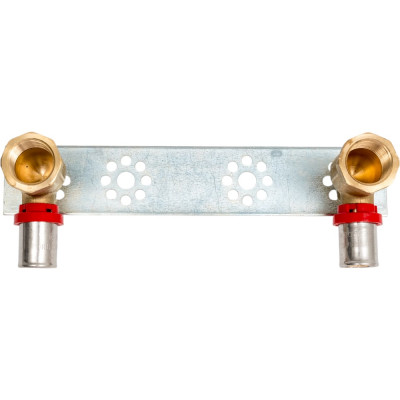 Водорозетка TIEMME пресс-В двойная, на планке с вертикальной подводкой, 16x1/2" 1650024