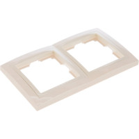 Рамка Smartbuy 2-местная пластик бежевая Нептун SBE-05i-Plastic-FR-2