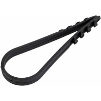 Дюбель хомут КРЕП-КОМП для крепления кабеля, цвет-чёрный 19х25 100шт дхч1925