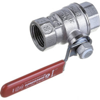 Шаровой кран Giacomini R850 1/2", внутренняя/внутренняя, ручка-рычаг красный, хромированный R850X023