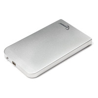 Внешний корпус Gembird USB 2.0 для 2.5" HDD/SSD, порт mini USB, SATA III, металл, серебристый, коробка, EE2-U2S-41-S