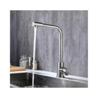 Смеситель для кухни Solone с высоким поворотным изливом, нержавеющая сталь EZA4-B090