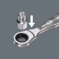 Набор инструмента WERA Kraftform Kompakt Zyklop Mini 2 трещотка 1/4, биты, головки, 6-гр, 27 пр. WE-135918