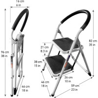 Стальная стремянка с 2 ступенями Wonder Worker BARROW 80081