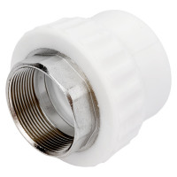 Муфта комбинированная под ключ с внутренней резьбой VALFEX PP-R белая, 63 мм х2" 10134063 127-0247