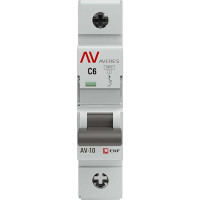 Автоматический выключатель EKF AV-6, 1P, 6A, 6kA, AVERES mcb6-1-06C-av