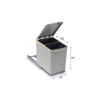 Система сортировки мусора ALVEUS ALBIO 10 2X7,5 L 1090332