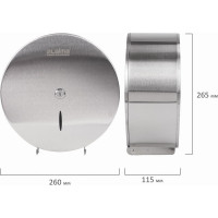 Диспенсер для туалетной бумаги LAIMA PROFESSIONAL INOX T2 малый, нерж. сталь, матовый 605698