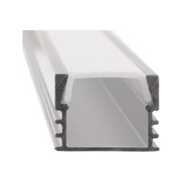 Алюминиевый профиль для светодиодной ленты General Lighting Systems 2 метра, 12х16мм, серебряный GAL-GLS-2000-12-16 522400