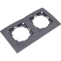 Рамка NILSON двухместная антрацит Touran metallic 24160092