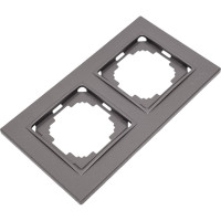 Рамка NILSON двухместная антрацит Alegra metallic 25160092