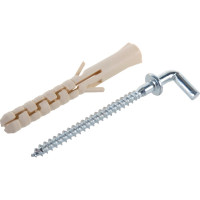 Крюк-шуруп ЕВРОПАРТНЕР L-обр. Zn d4,5хL68 мм, с манжетой, 2 шт. 13 3008 1