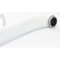 Одноручный смеситель для мойки Juguni Luxe с поворотным изливом, картридж 40 мм, белый 0402.446