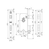 Врезной замок KALE KILIT цилиндровый для деревянных дверей 152R, 85BS35, 23BP, SP, Ros, STB 152R3500017